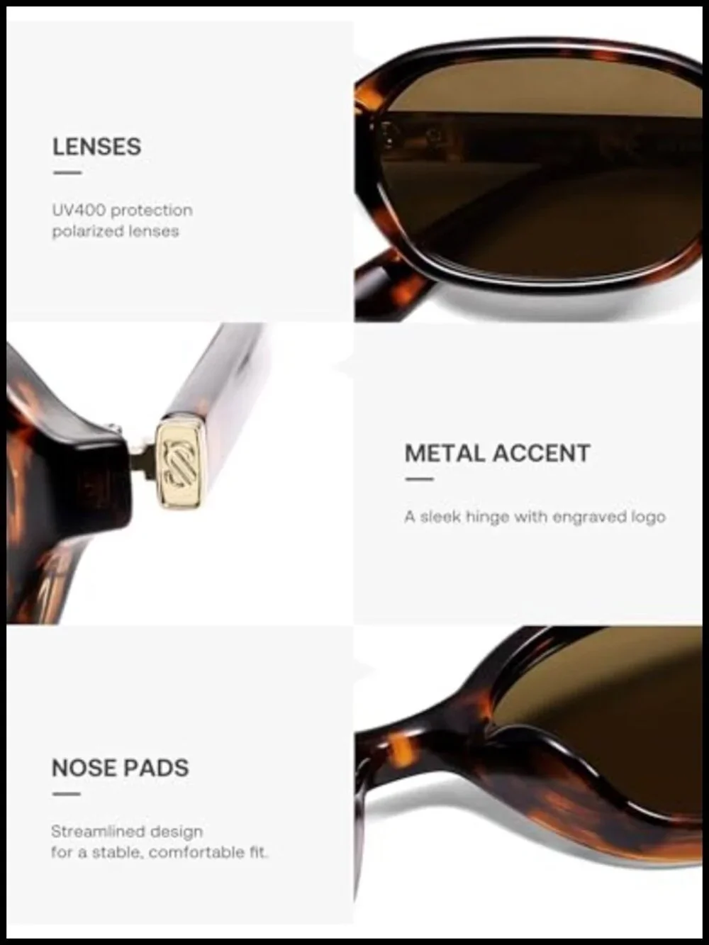 Retro Rectangle Polarized Sunglasses for Women Men Trendy Hexagon Narrow Chic